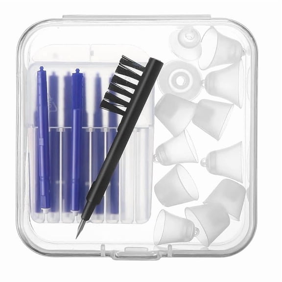Hearing Amplifier Accessories Kit, Compatible with Audien Hearing Amplifier, Includes Silicone Dome, Cleaning Brush and Screwdriver, Wax Guards, Carrying Case