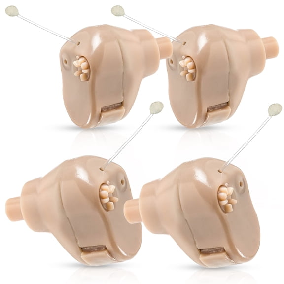 Hearing Amplifier Set - Mini ITC (in-The-Canal), 2 Pairs in Ear Personal Hearing Amplification and Digital Sound Enhancer PSAD Extra Small Upgraded Second Generation Design