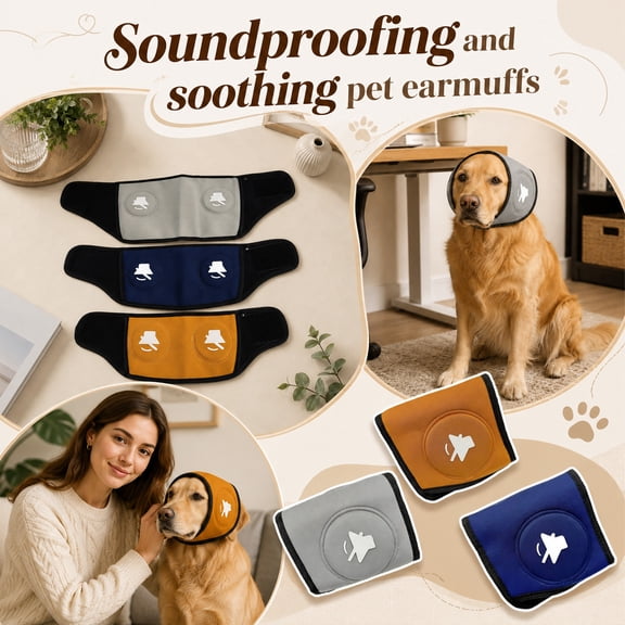 Hearing Protection Ear Muffs, Ear Muffs for Dogs, Ear Muffs for Sleeping, Dog Relaxation Relief, S Size 17X5 in Blue Lightweight Dog Ear Protection Suitable for Small Breed Dogs