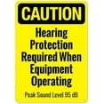 thumbnail image 1 of Hearing Protection Required When Equipment Operating Peak Sound Level 95 Db OSHA Sign Facility Signs Metal Sign NO.27445 Metal Tin Sign 8x12 Inch - Clear Warning for Home & Business Use, 1 of 4
