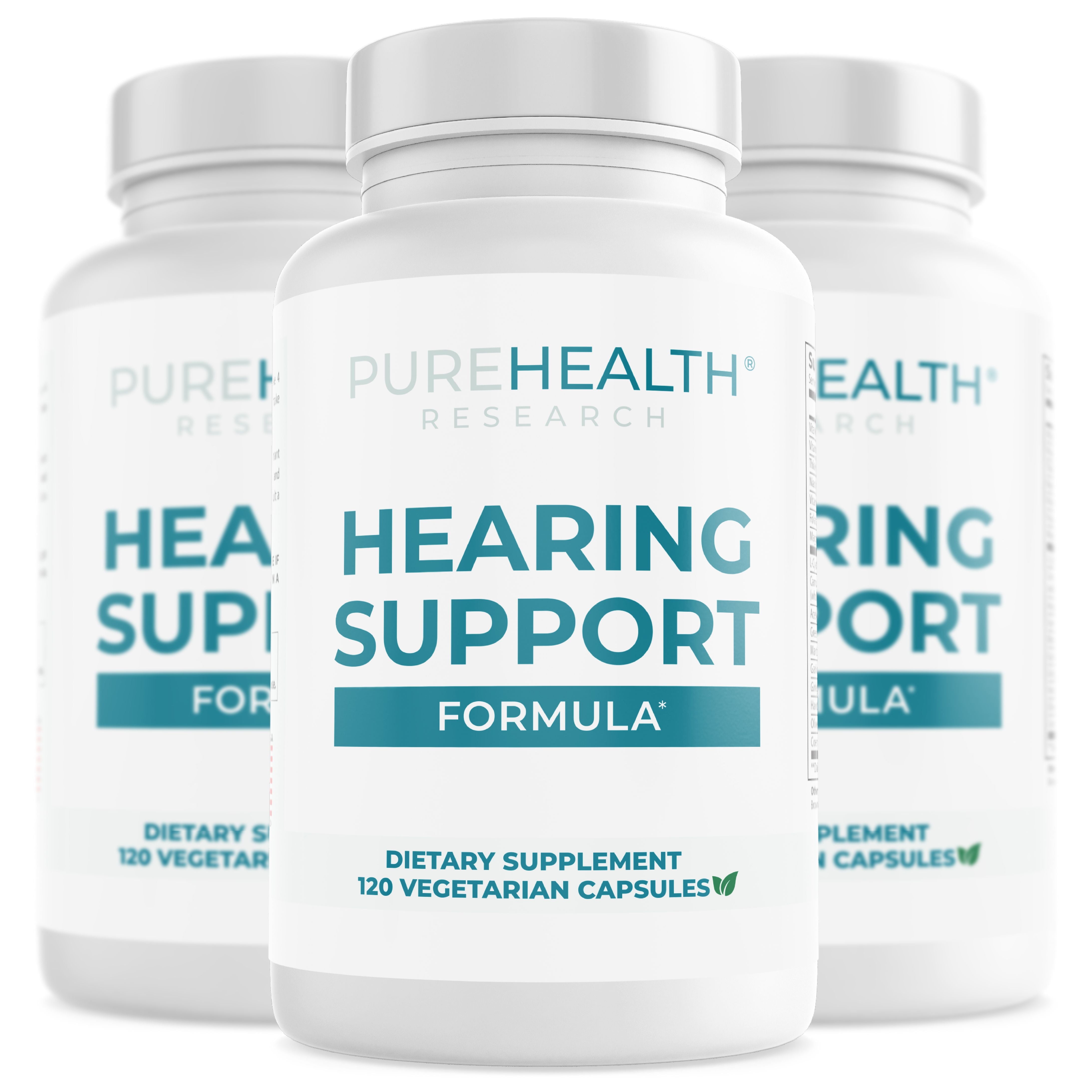 Hearing Support by PureHealth Research Supports Healthy Middle and Inner Ear Structures, 3 Bottles