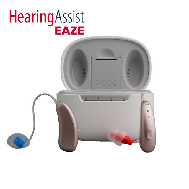 HearingAssist EAZE Rechargeable RIC Kit, Champagne (2pc)