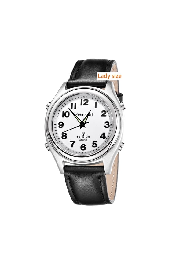 Atomic Talking Clock 5 Sets Of Separate Alarms English Speaking Pleasant Male Or Female Voice Switchable (ALL BLACK)