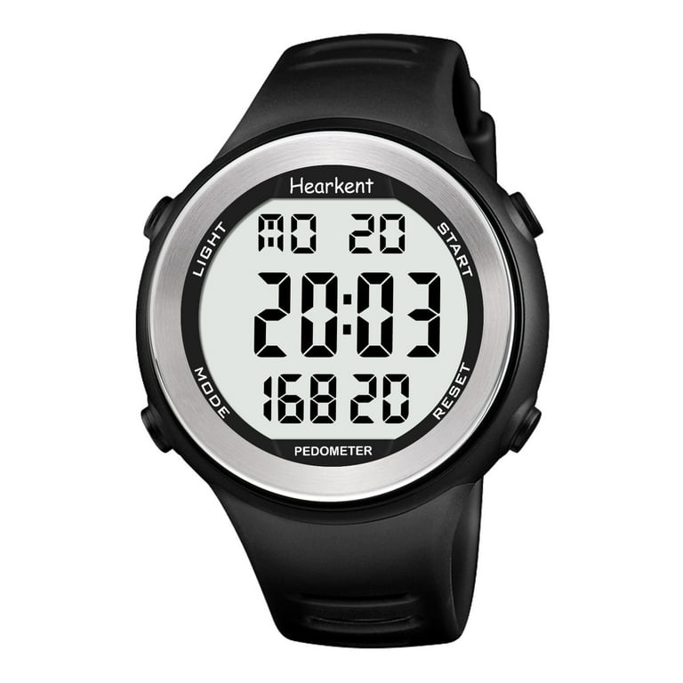 Hearkent Waterproof Pedometer Watch, Tracks Steps and Calories