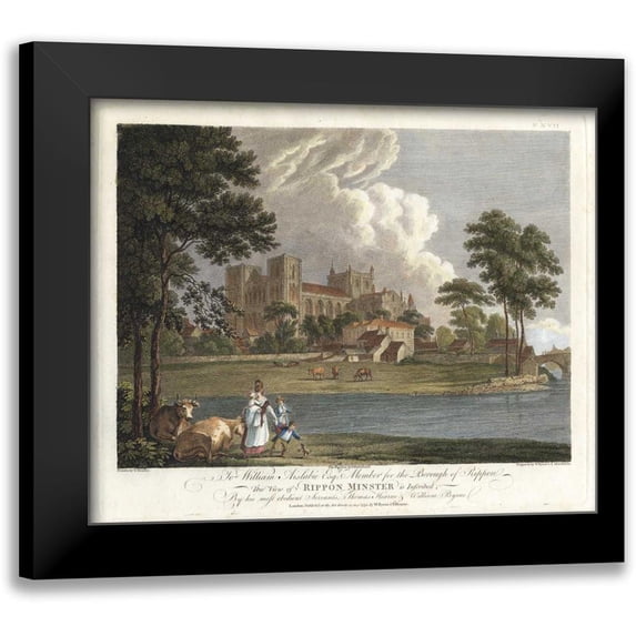 Hearne, T. 24x20 Black Modern Framed Museum Art Print Titled - Days of Leisure II