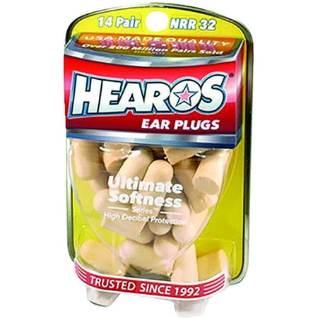 Hearos Ultimate Softness Series Ear Plugs, 8 Pair with Free Case