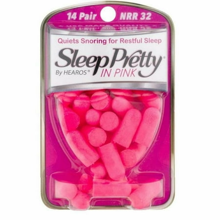 Hearos Earplugs Sleep Pretty in Pink Silky Smooth, 14 Pair, 2-Pack