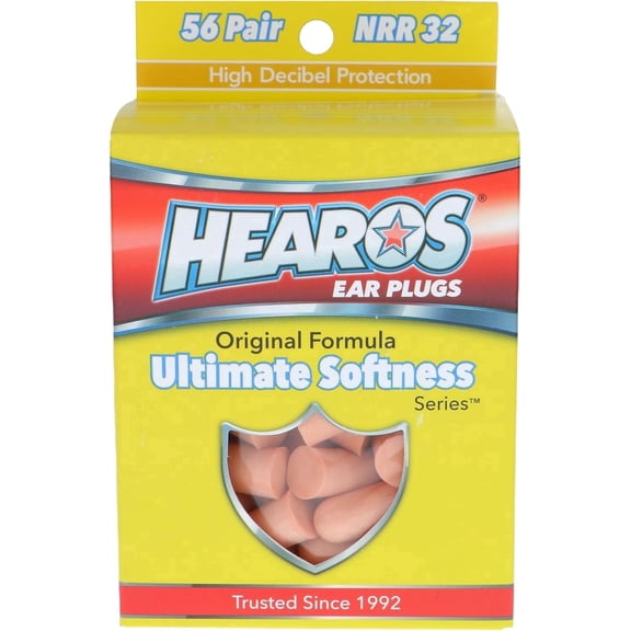 HEAROS Ultimate Softness Ear Plugs, Soft Foam Sleep Ear Plugs for Noise Reduction, NRR 32, 56 pairs