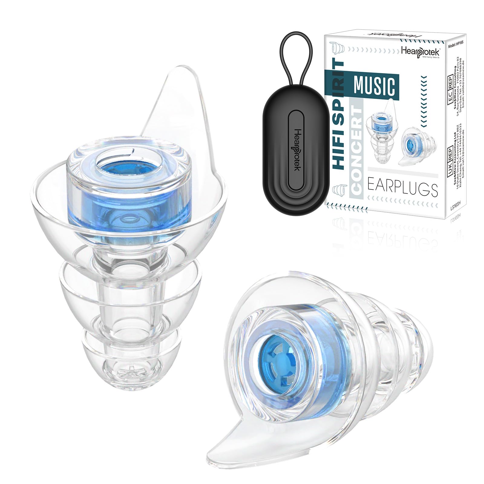 Hearprotek HiFi Spirit Concert Ear Plugs, High Fidelity Silicone Music