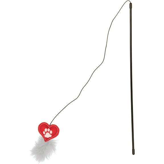 Pavilion Gift Company - Heart - 18" Cat Teaser Wand