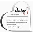 thumbnail image 1 of Heart Acrylic Plaque 4X4 Inch Appreciation Desktop Decor Doctor Someone Who Inspires All Around Them Tabletop Sign Desk Decor for Office Table Shelf Medical Professional Keepsake Gift, 1 of 4