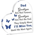 thumbnail image 1 of Heart Acrylic Plaque 4X4 Inch Sympathy Desktop Decor Dad Memorial Gift Tabletop Sign Sympathy Bereavement Keepsake for Loss of Father in Memory of Dad Papa Grief Gift for Family Desk Decor, 1 of 4
