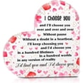 thumbnail image 1 of Heart Acrylic Plaque Engagement Gifts for Couples Marriage Shape Romantic Keepsake Desk Decor Inspirational Heart Acrylic Plaque Sign for Home Office Desk Table Shelf 4X4 Inch, 1 of 4