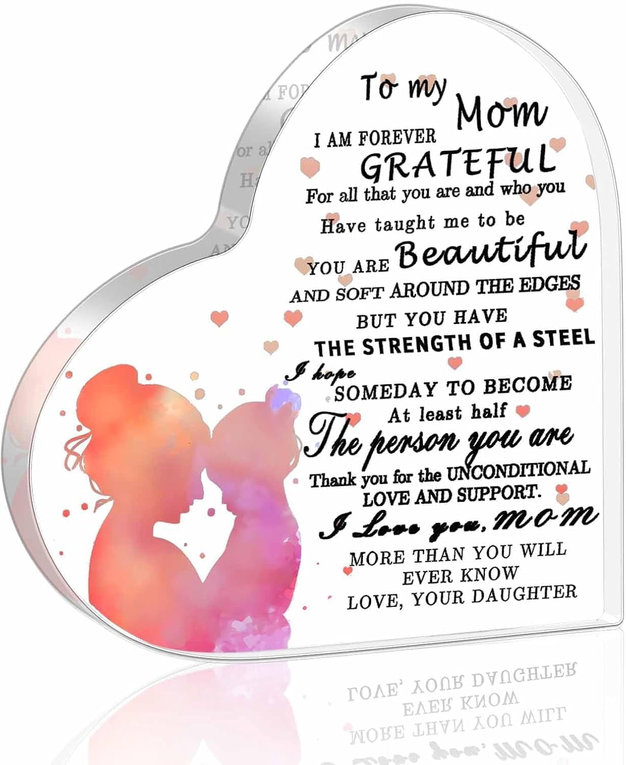 Custom Acrylic Photo Plaque With LED Light – Personalized Birthday/Mother’s Day Gift For Mom From Daughter Or Son