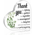 thumbnail image 1 of Heart Acrylic Sign 4X4 Inch Appreciation Gifts for Teacher Bossa Coworker Leaving Farewell Gift Heart Shape Acrylic Sign Thank You Gifts for Women Therapist Office Desk Decor, 1 of 4