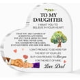 thumbnail image 1 of Heart Acrylic Sign 4X4 Inch Daughter Heart Sign Plaque from Dad I Want You to Believe in Your Heart Sign Desk Decor Father Daughter Gift for Adult Daughter Tabletop Display, 1 of 4