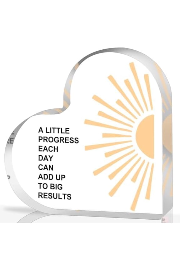 Heart Acrylic Sign 4X4 Inch Mental Health Awareness Decor Psycho Affirmations School Counselor Sign Inspirational Positive Sayings Tabletop Display For School Home Office Ideal For Counselors