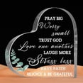 thumbnail image 1 of Heart Acrylic Sign 4X4 Inch Religious Gift for Women Faith Based Gift Religious Desk Decor for Sister Mom Friend Table Sign Ornament Heart Keepsake Tabletop Display Heart Sign, 1 of 4