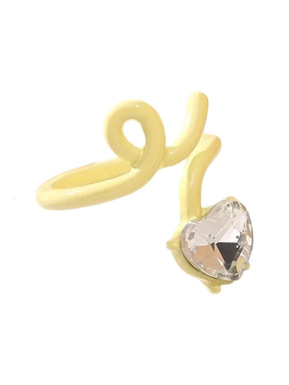 Heart Adjustable Rings Delicate Opening Rings Heart Finger Rings Alloy Texture