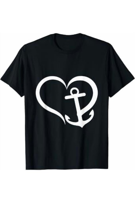 Heart Anchor Love Nautical Ocean Boating Sailing T-Shirt