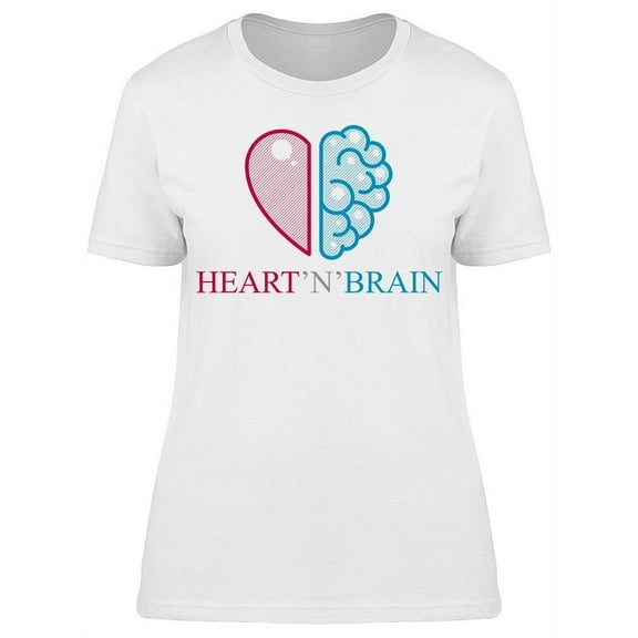 Heart And Brain T-Shirt Women -Image by Shutterstock, Female Small