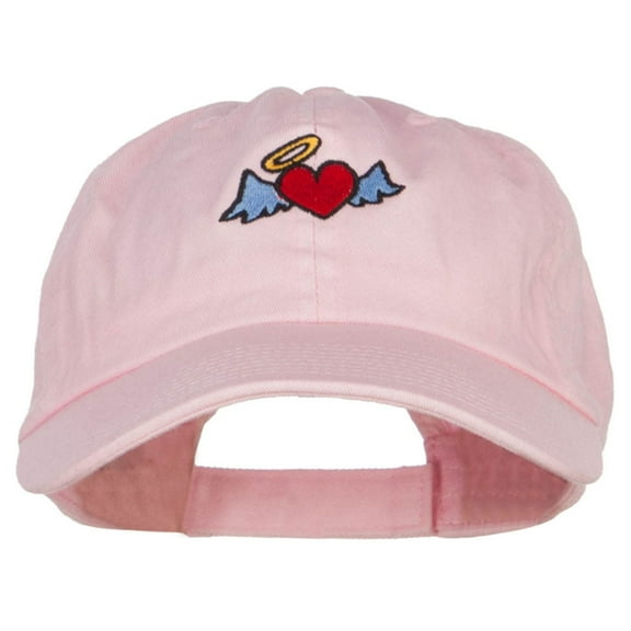 Heart Angel Embroidered Low Cap - Pink OSFM