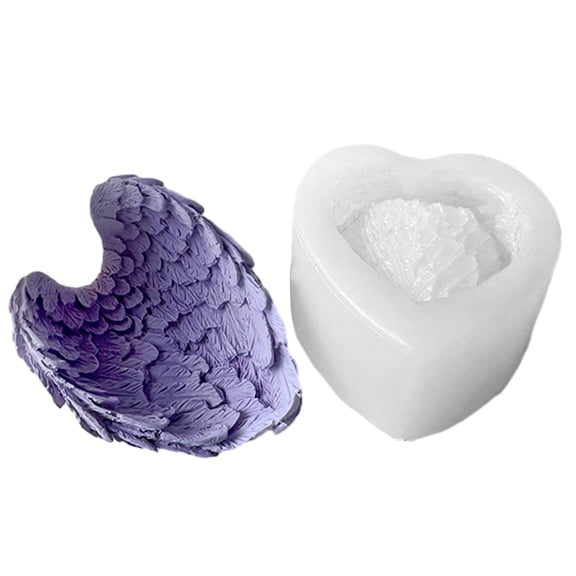 Heart Angel Wing Decoration Charm Silicone Mold Unique Ornament and Accessory Making Moulds for & Craft Enthusiasts