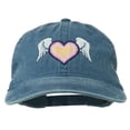thumbnail image 1 of Heart Angel Wings Embroidered Washed Cap - Navy OSFM, 1 of 5