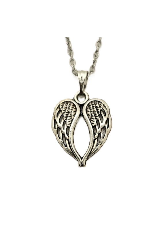 Milano Fashion Angel Wings Necklace Stainless Steel Heart Pedant Jewelry Gifts for Women