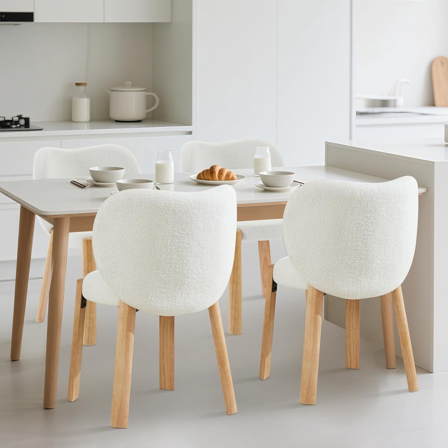 Heart Back Accent Chair - Plush Teddy Fabric Vanity Chair, Small Space Armless Makeup Desk Chair for Bedroom/Dressing Room, 300 Lbs Capacity, Easy Assembly
