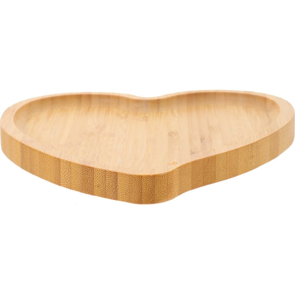 Heart Bamboo Tray Snack Plate Bamboo Storage Plate Fruit Serving Plate Bamboo Dessert Plate