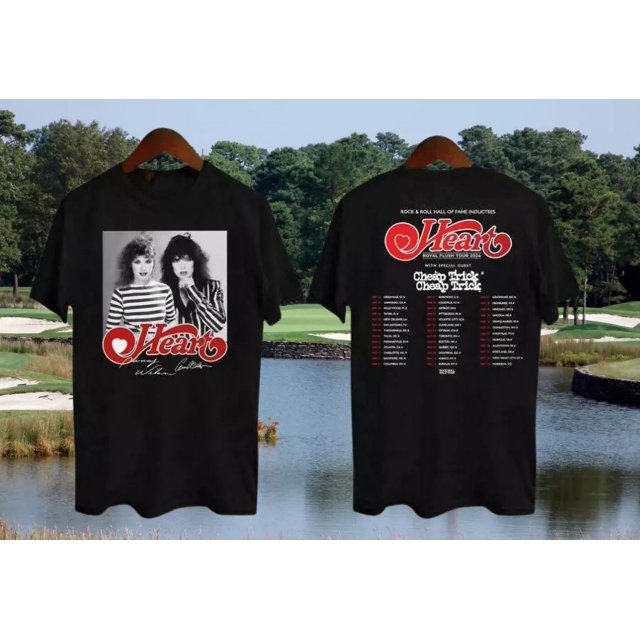 Heart Band Tour 2024 Royal Flush Tshirt Rock Gift 2sides Fans Music