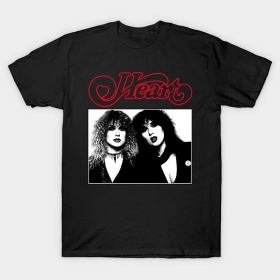 Heart Band Vintage 90s Retro Rock Music Graphic, H17817 T-Shirt, for Men and Women, Up to Size 5XL