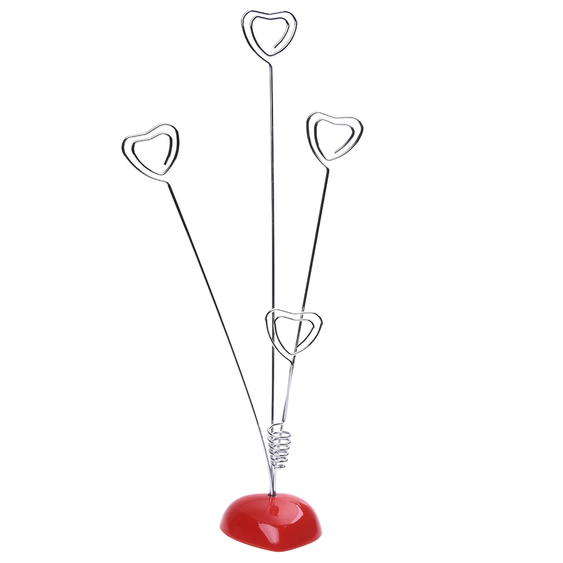 HeartBased 4 StandingHeart Wire Holders Photo Card Note Memo Clips Tree