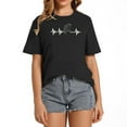 thumbnail image 1 of Heart Beat And Horses Graphic Equine T-Shirt, 1 of 5