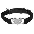 thumbnail image 1 of Heart Bling Cat Collar, Adjustable Collar with Safety Belt and Bell Rhinestone Collar for Kitten Small Dog Cat (pink), 1 of 5
