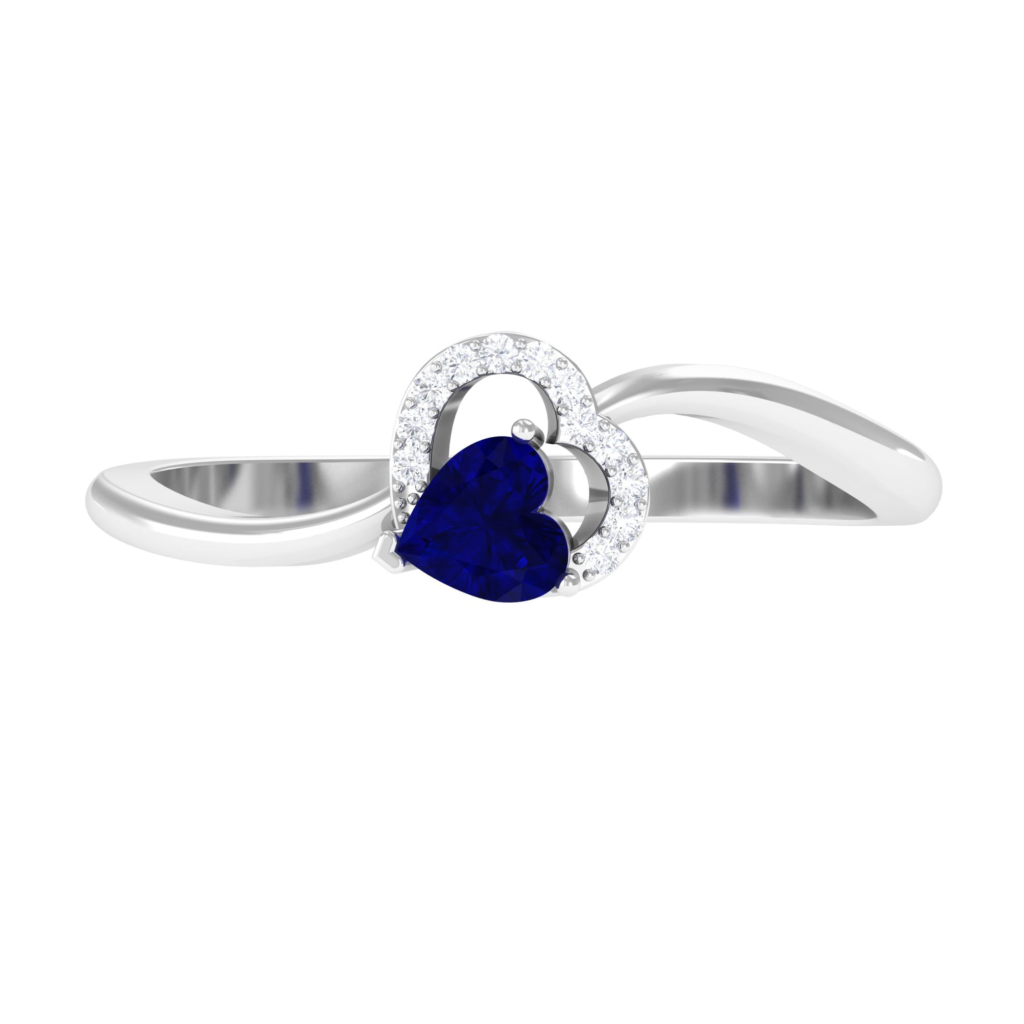Hallmark Fine Jewelry Follow Your Heart Ring in Sterling Silver with C