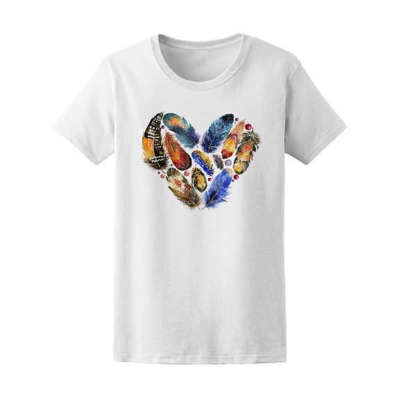 Heart Boho Feathers Tee Women's -Image by Shutterstock