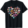 thumbnail image 1 of Heart Bookshelf - Book Lover School Librarian Library T-Shirt, 1 of 3