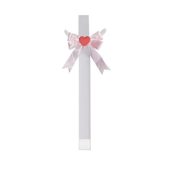 Heart Bow Door Hanging Ribbon Decor - Lovely Heart Shape for Home, Party & Valentine, Pink