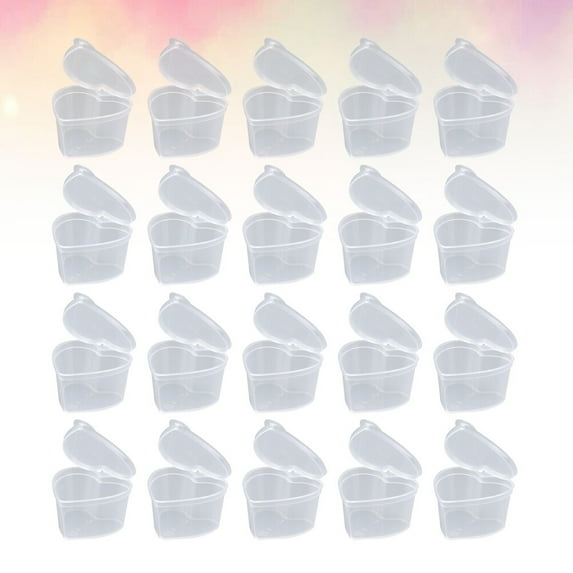 Heart Box Storage Shapedbox Transparent Small Object Mini Containers Clear Shape Transparent Container Boxes Diy Case