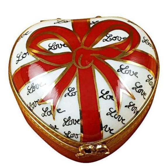 Heart Box for Romantic Gift Limoges Box Porcelain Figurine