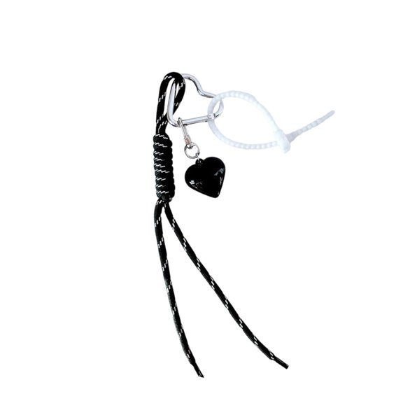 Heart Braided Rope Keychain Pendant Handwoven String Keyring Accessory for Women
