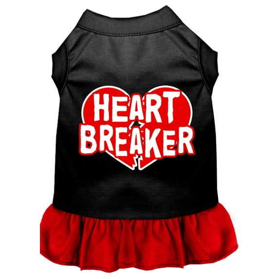 Pet Dog Cat Dress Screen Printed, "Heart Breaker"