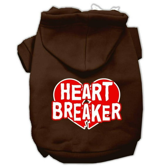 Pet Dog Cat Hoodie Screen Printed, "Heart Breaker"