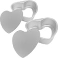 thumbnail image 1 of 2-Piece Heart Shaped Cake Mold Set - Stainless Steel & Aluminum Alloy Baking Pans for Homemade Cakes and Desserts, 1 of 5