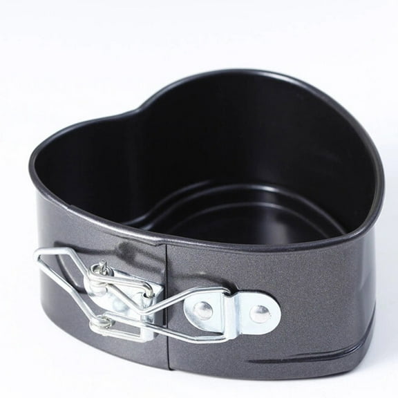 Mini Non-Stick Spring Pan, 4 Inch Heart Shaped Cake Pan, Sturdy Steel, Hand Wash