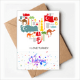 thumbnail image 1 of Heart Camel Lira National Flag Coconut Tree Welcome Back Greeting Cards Envelopes Blank, 1 of 4