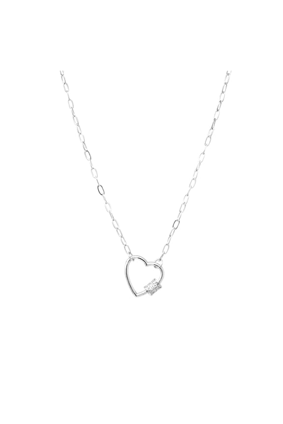 Heart Carabiner Lock Necklace