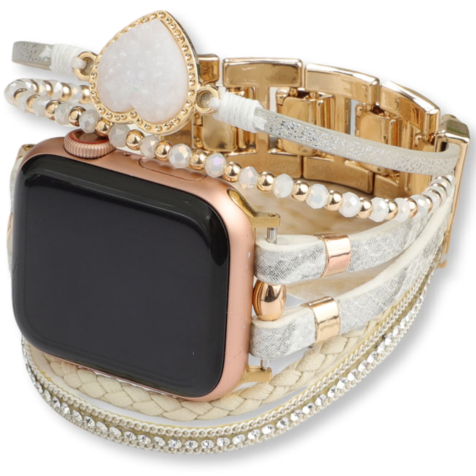 NEW Boho leather Apple Watch Band with Heart Boho Leather Wrap Bands Compatible with Apple Watch Band  main image 3